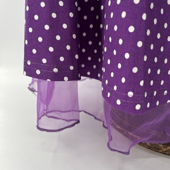 Fashion Polka Dot Pin-up Retro Tulle Skirt Purple Women's Large Pin up - Picture 3 of 7